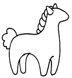Дымковский конь раскраска
