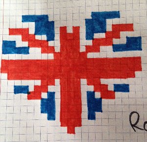 Флаг России по клеточкам