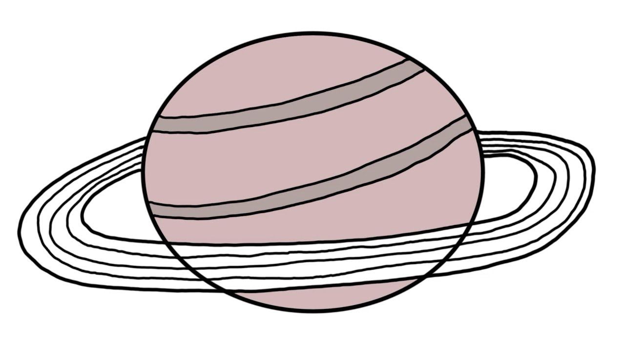 Нарисовать планету сатурн для детей как карандашом