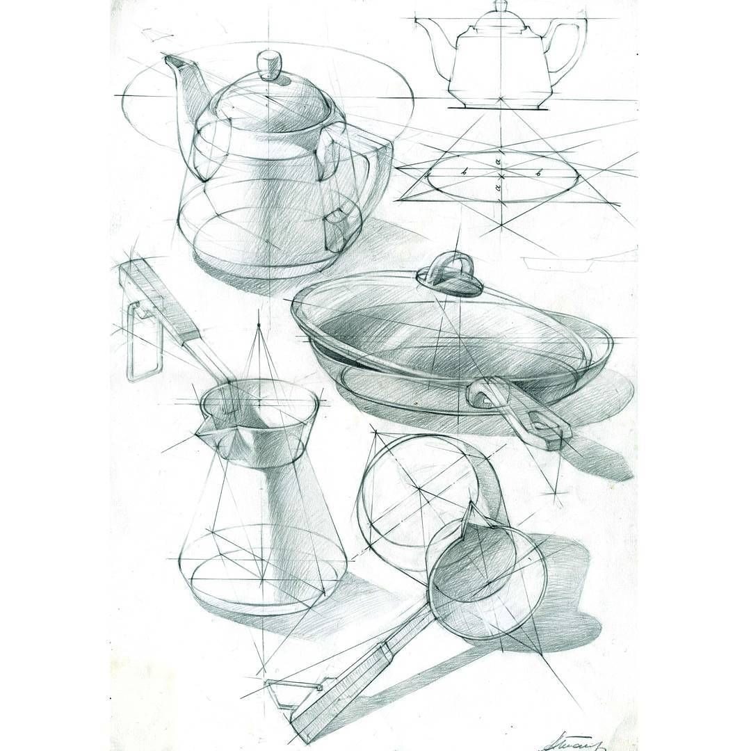 Конструктивные рисунки и графическое решение предметов