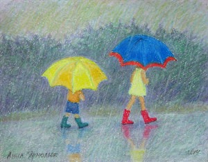 Дождь рисунок для детей
