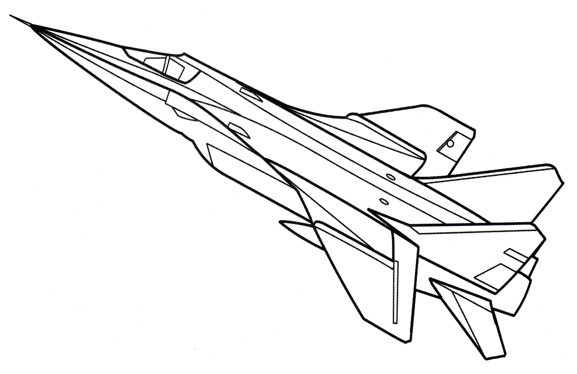 Военный истребитель нарисовать