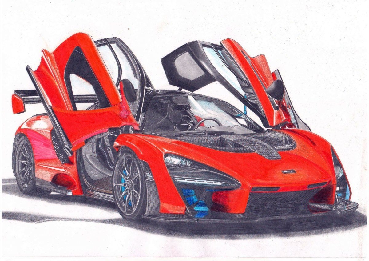 Mclaren p1 нарисовать