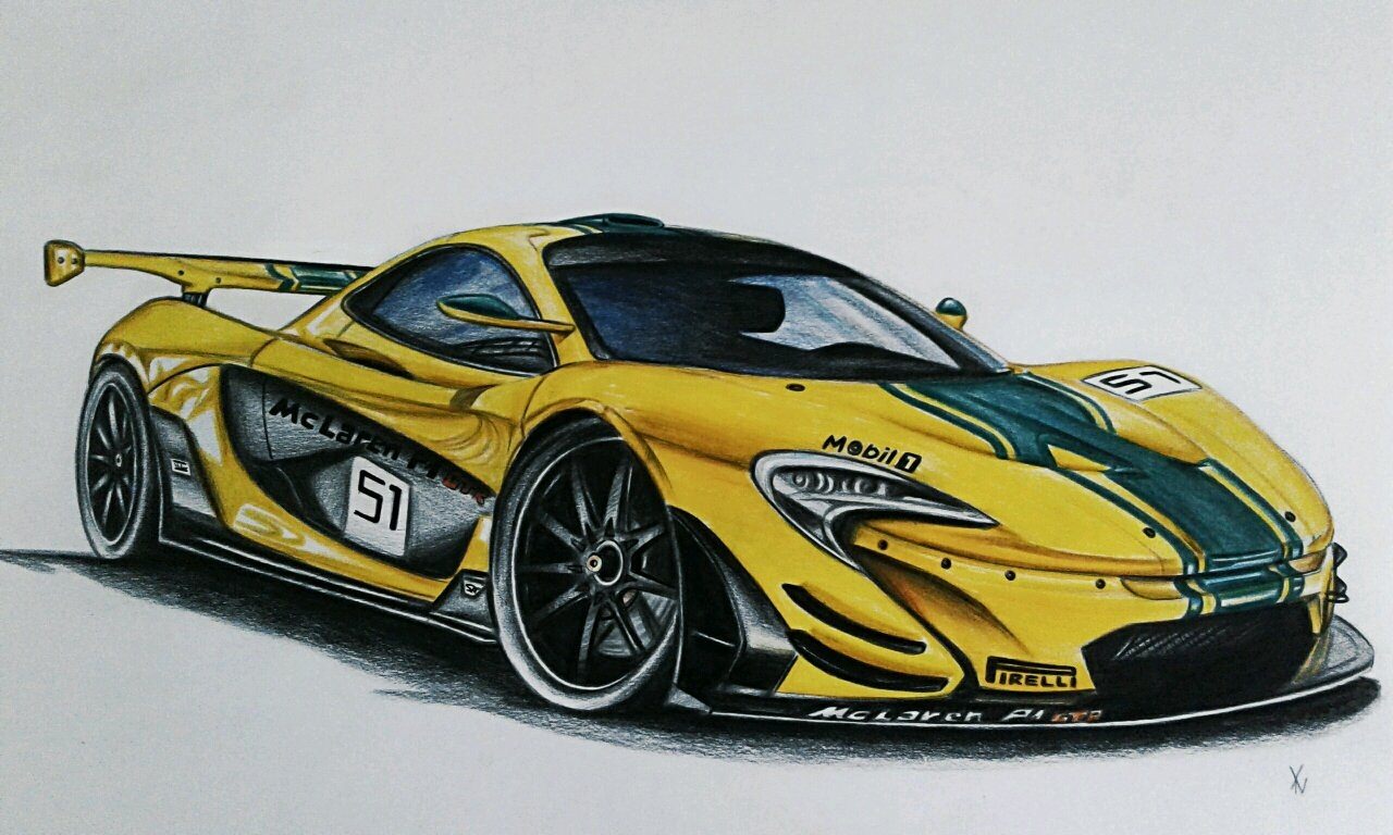 Mclaren p1 нарисовать