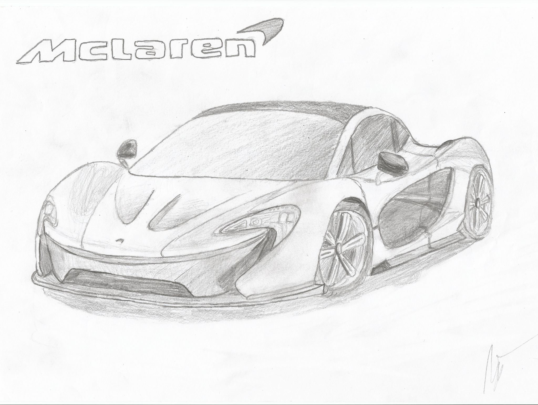 Mclaren p1 нарисовать