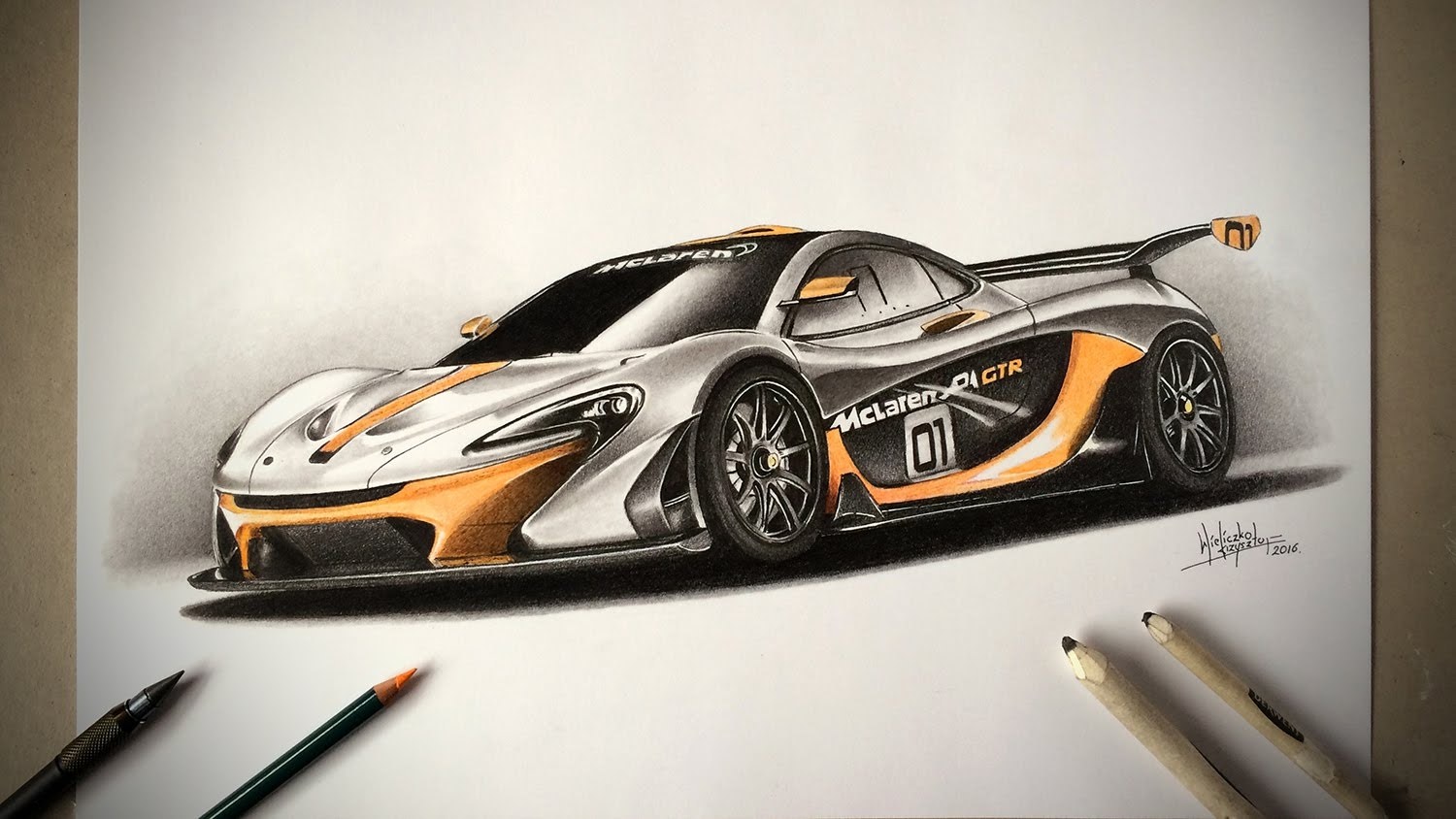 Mclaren p1 нарисовать