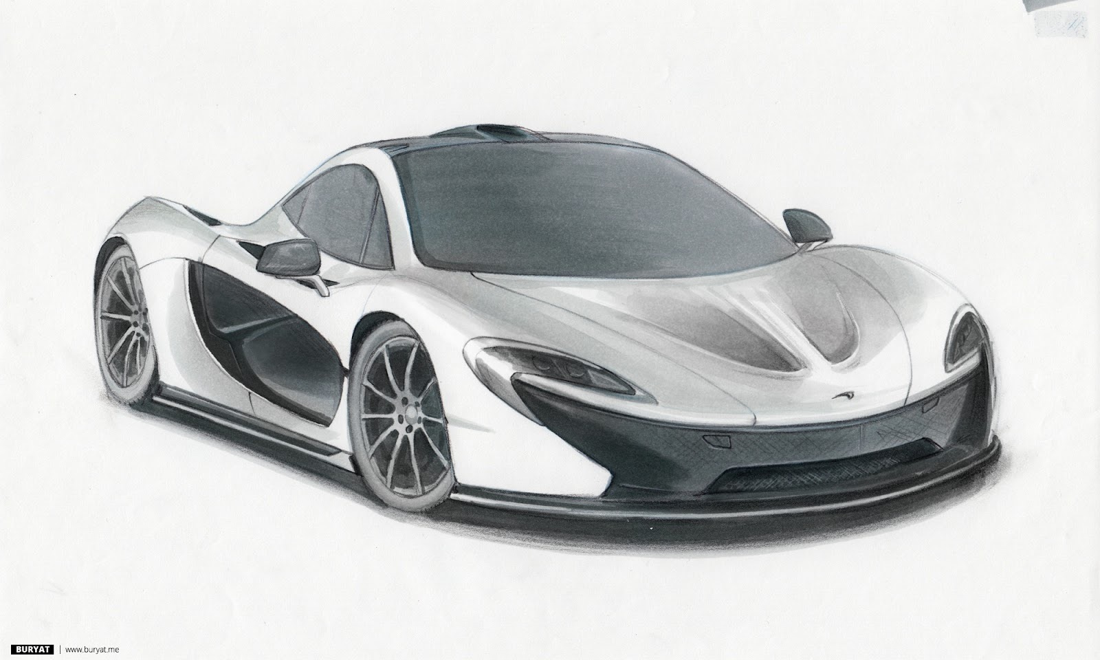 Mclaren p1 нарисовать