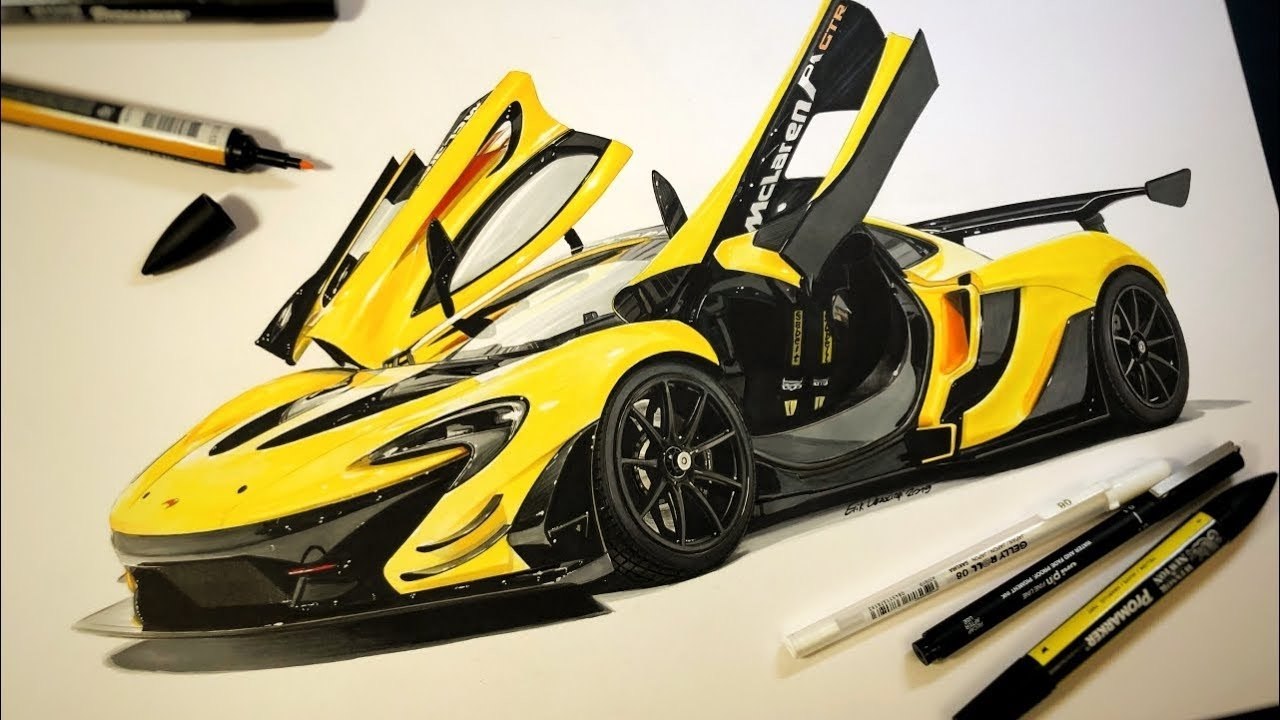 Mclaren p1 нарисовать