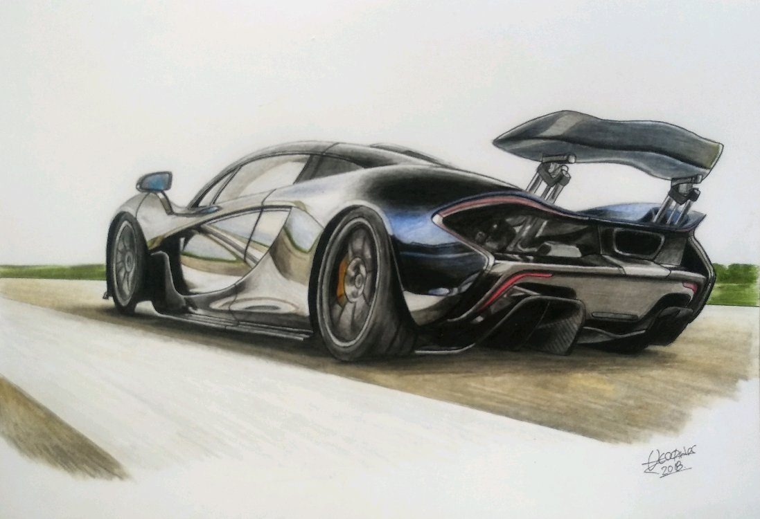 Mclaren p1 нарисовать