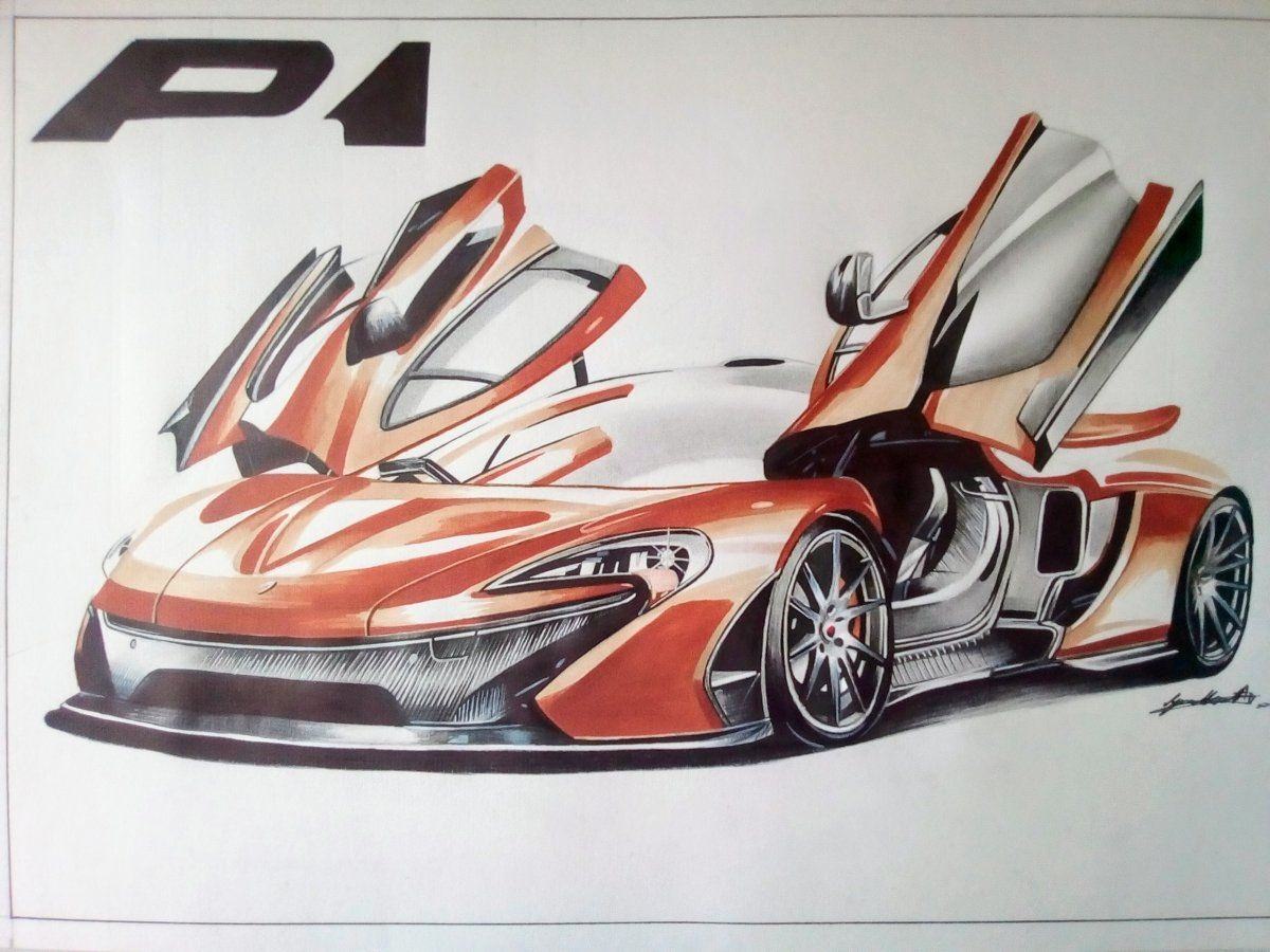 Mclaren p1 нарисовать