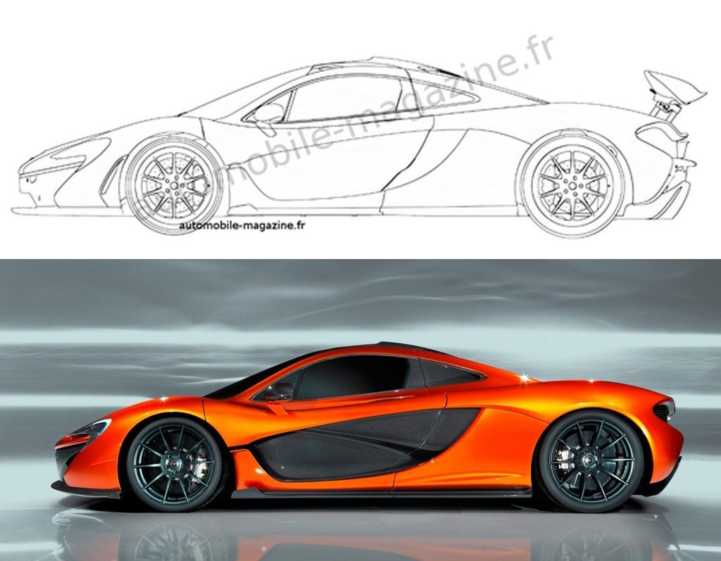 Mclaren p1 нарисовать