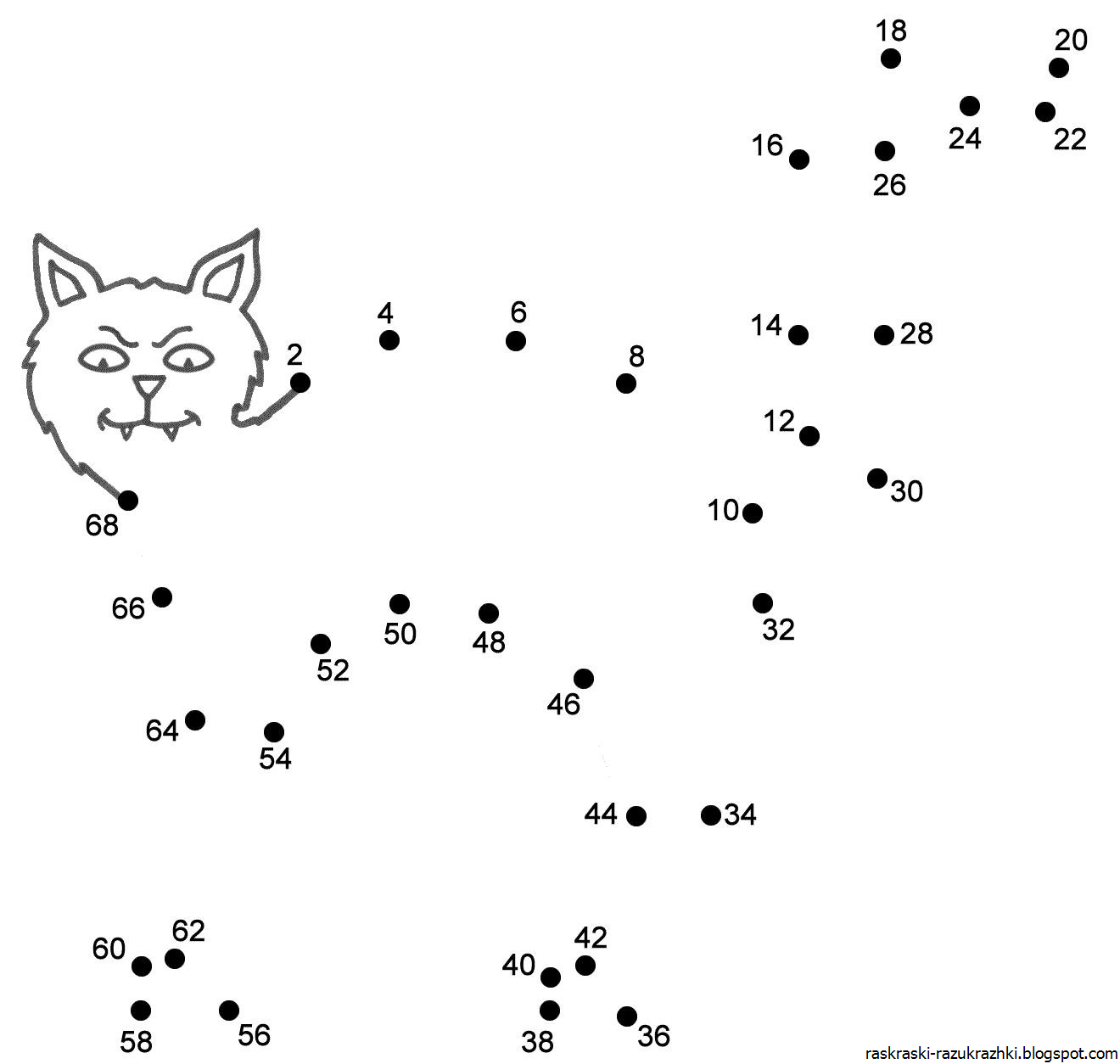 Рисунки по точкам с цифрами для детей