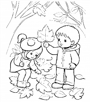 Детские раскраски про осень