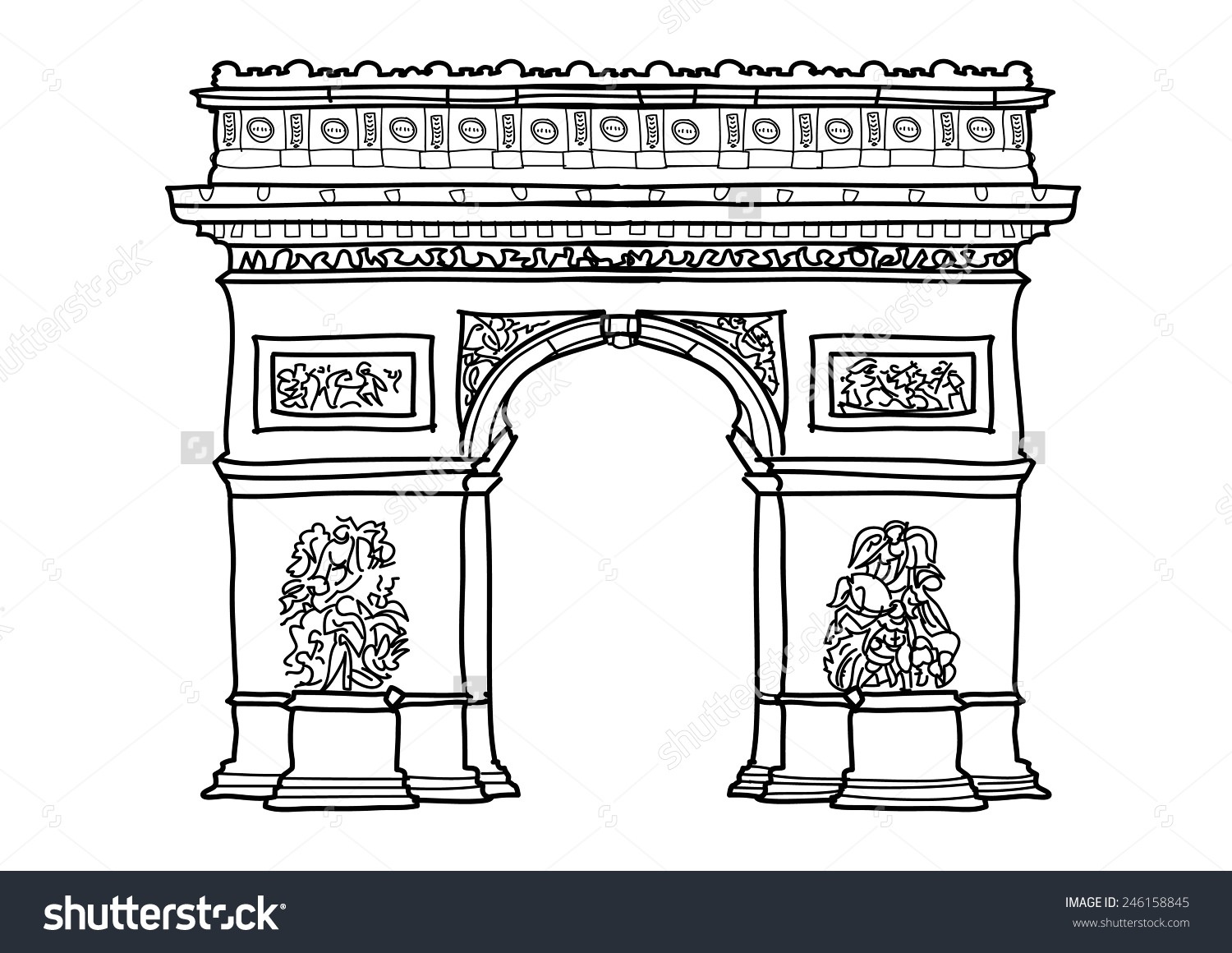 Рисунок арки триумфальной арки