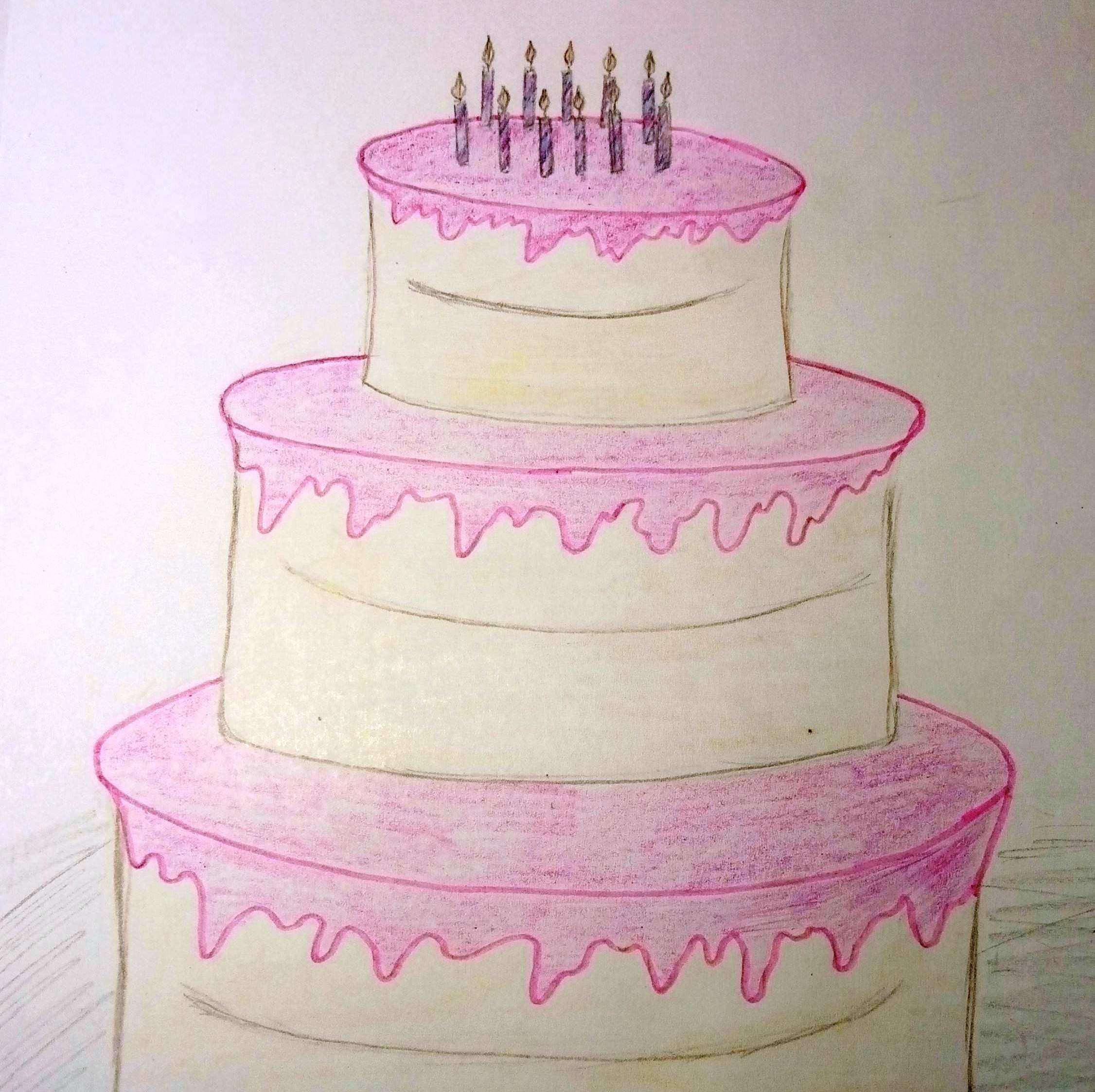 картинки для срисовки торт
