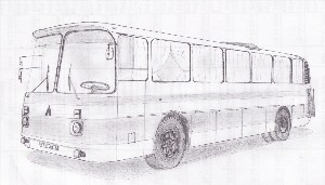 Автобус для срисовки лёгкая