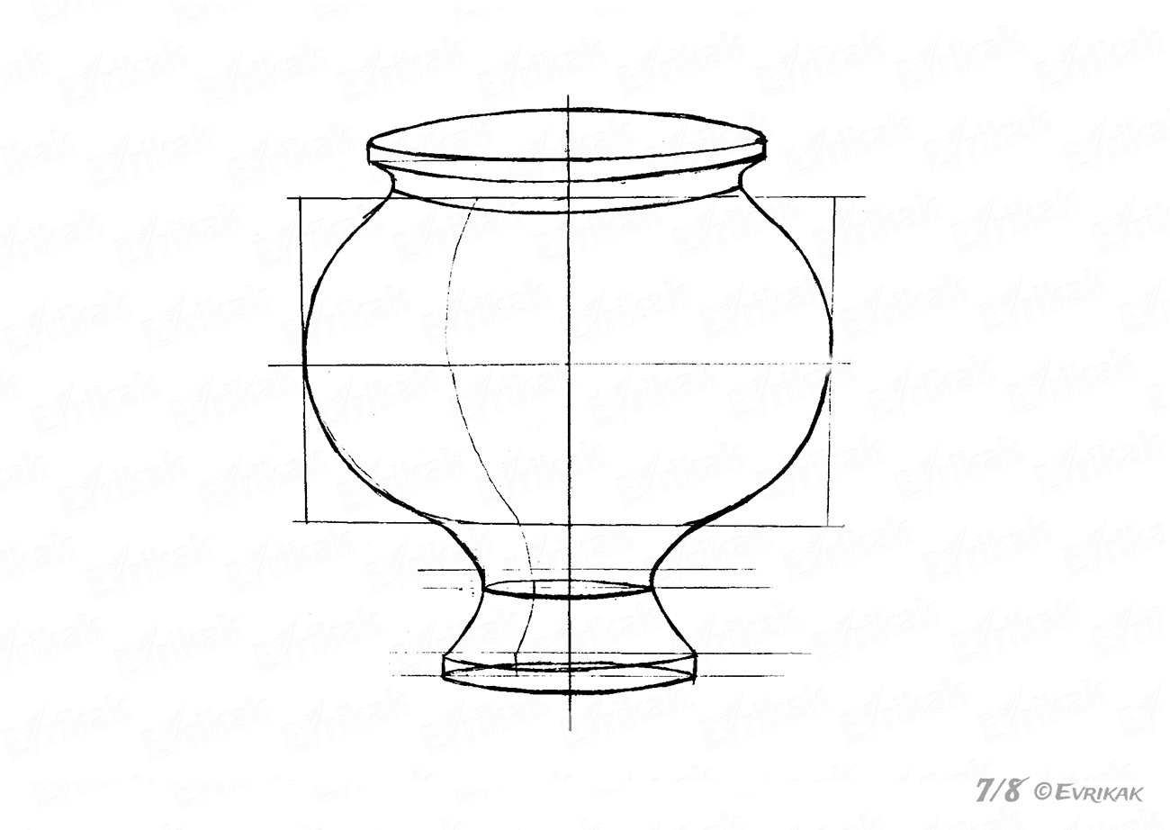Вазы нарисовать картинки. Рисунок вазы. Поэтапное рисование вазы. Эскиз вазы. Ваза с рисунком.