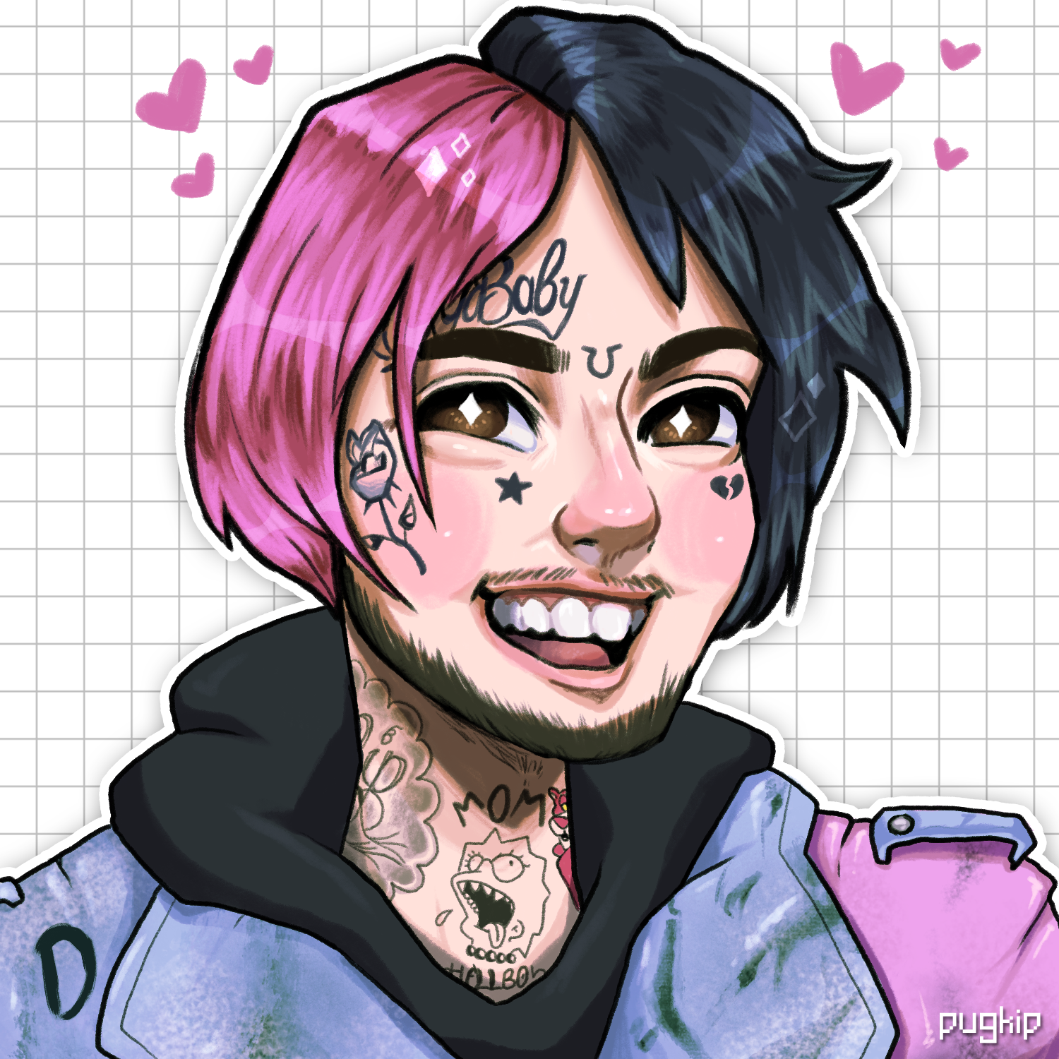 Lil peep нарисовать