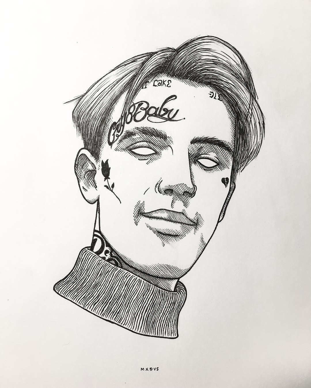 Рисунок lil peep