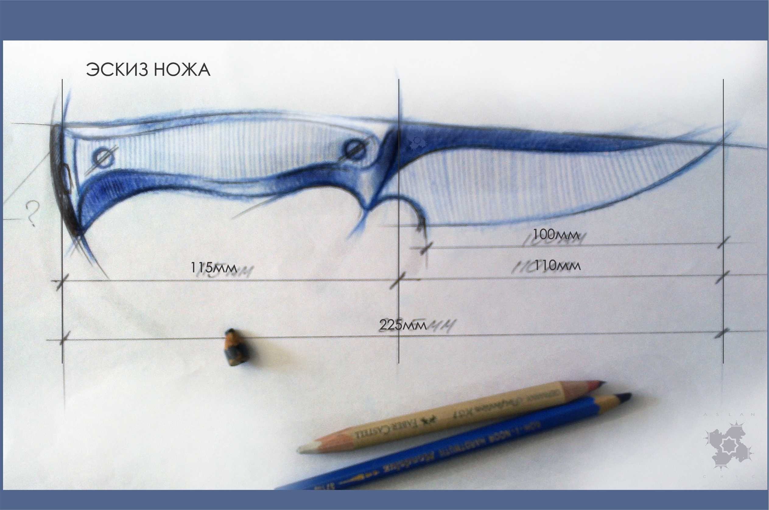 Рисунки ножей для изготовления