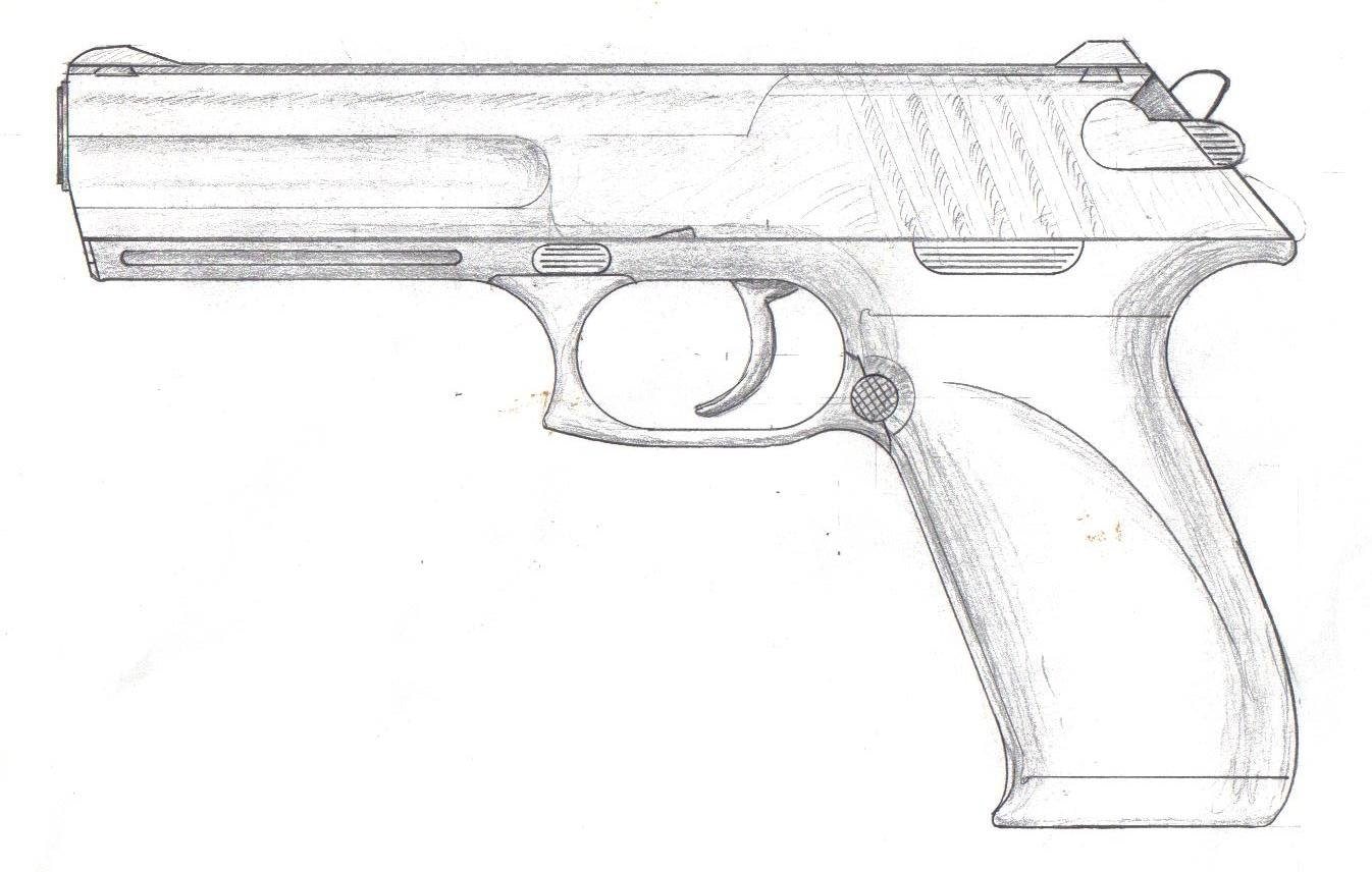 Desert eagle рисовать