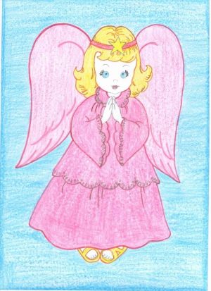 Детский рисунок ангела