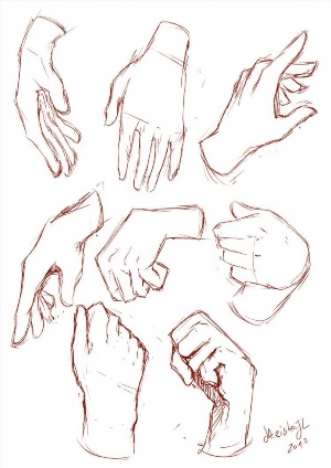 Как нарисовать руку в кулаке