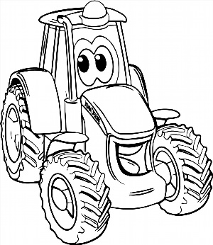 Разукрашка трактор