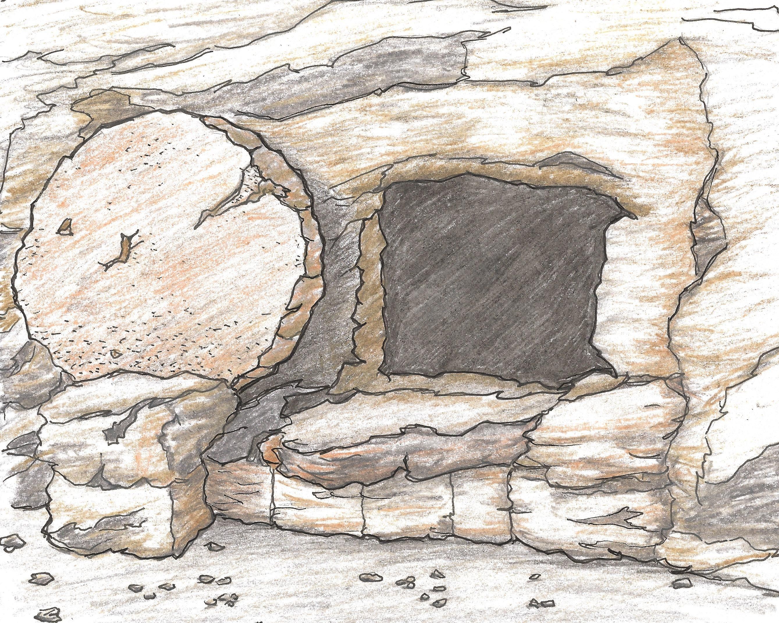 Как нарисовать пещеру