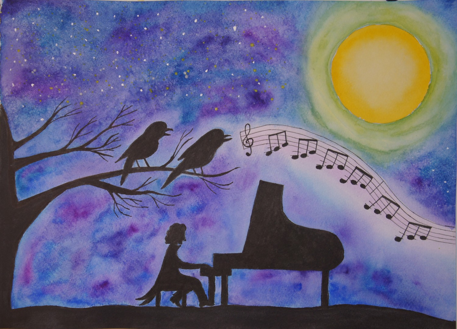 Звучание ночи. Иллюстрация к лунной сонате Бетховена. Иллюстрацию к лунной сонете Бетховену. Иллюстрации к "лунной сонате" л.Бетховена.. Рисунок к лунной сонате Бетховена.