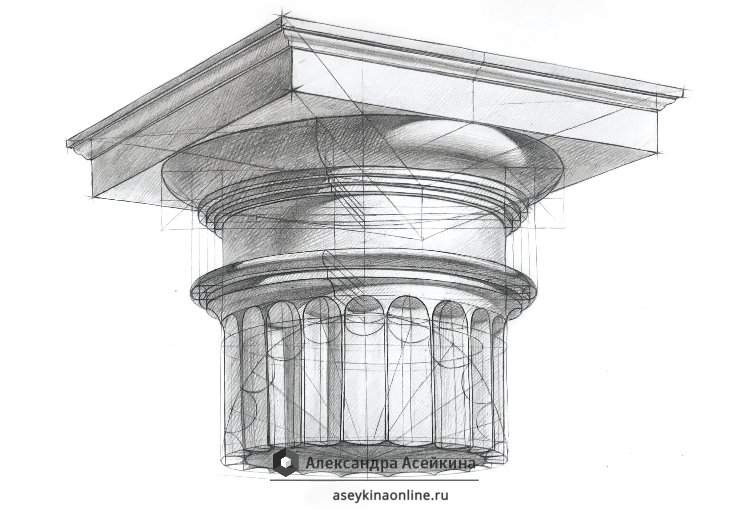 Рисунок ионической капители