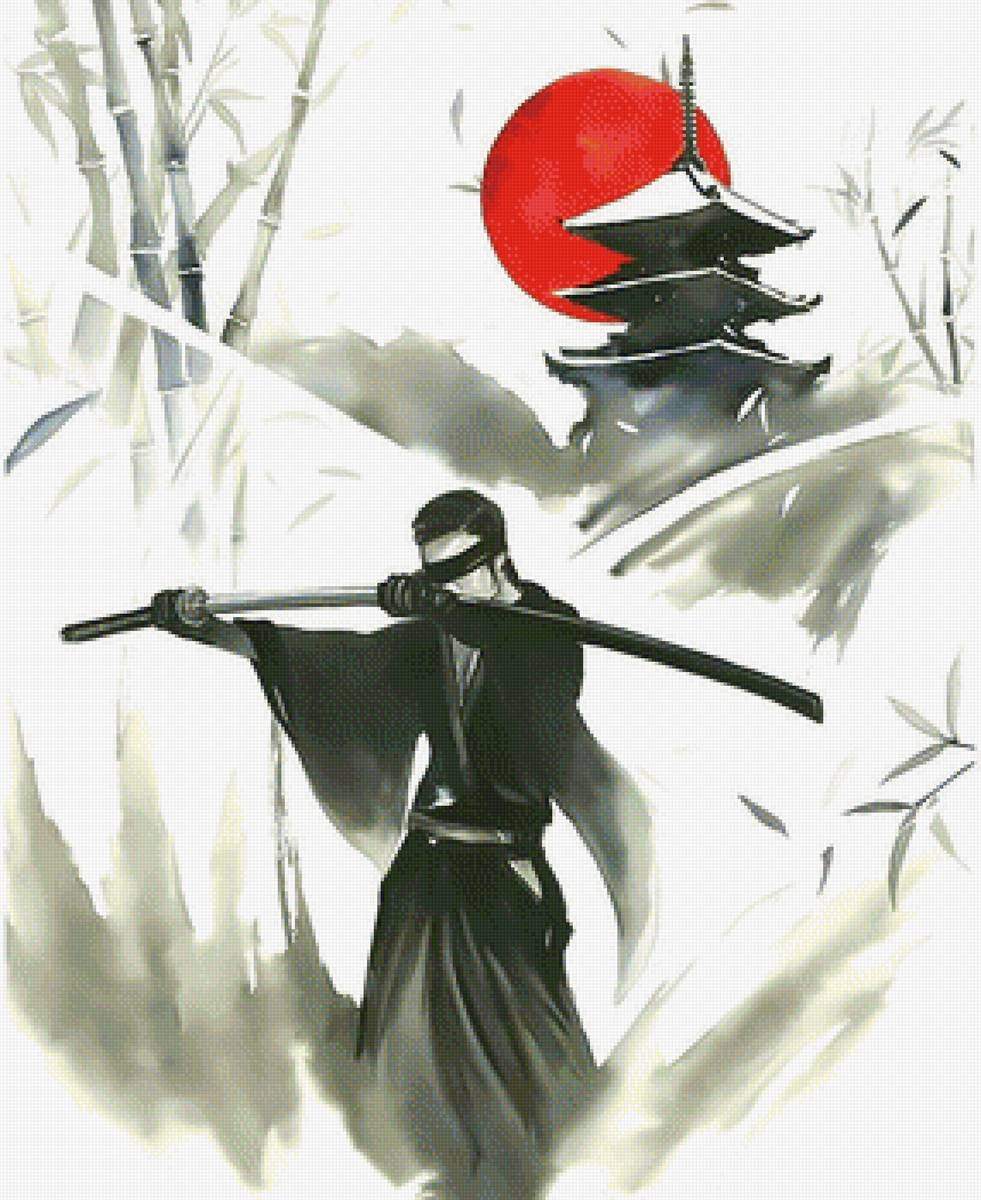 иллюстрация стим аниме самурай фото 40