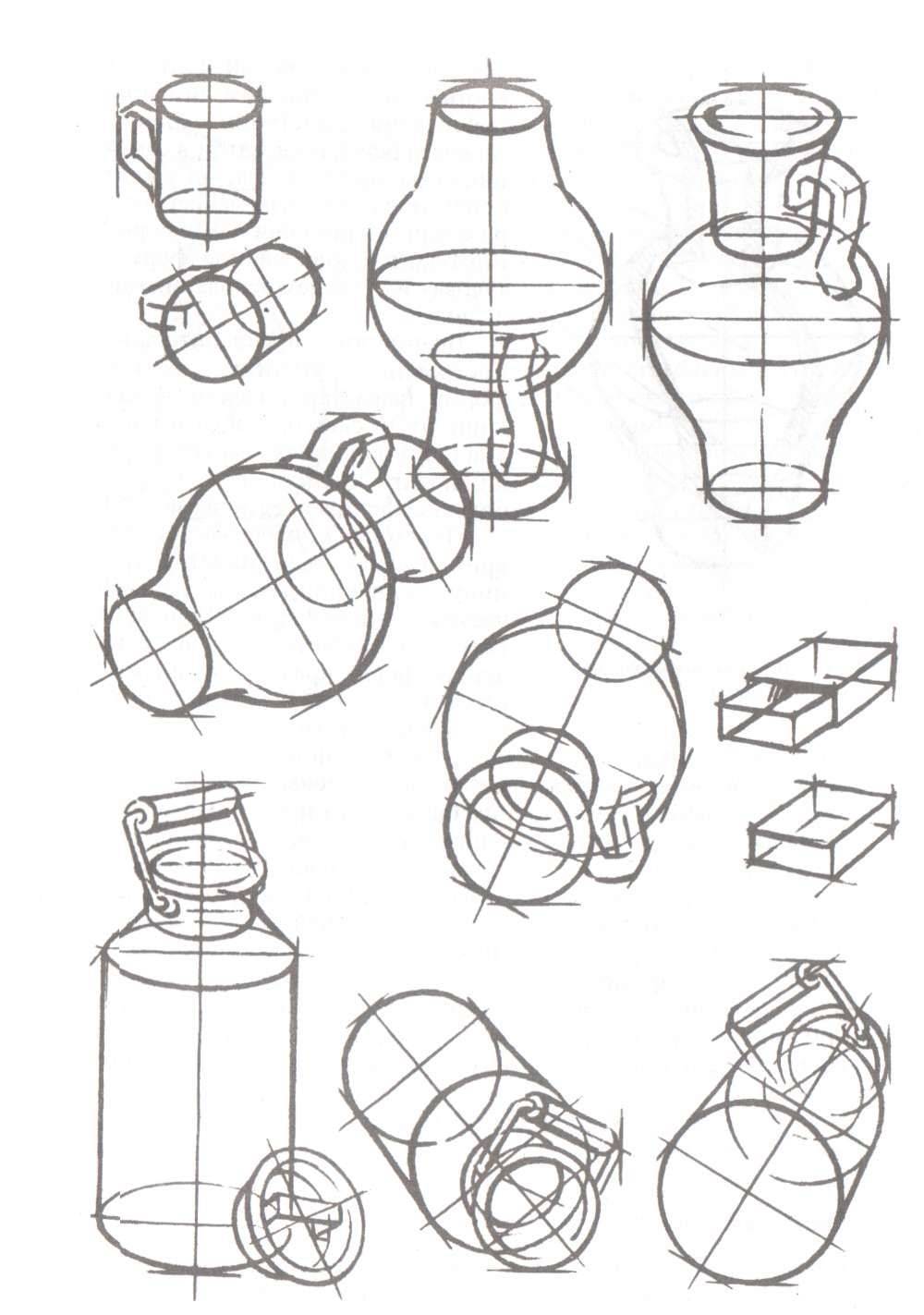 Строение кувшина схема карандаш