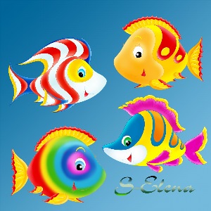 Рисунки рыбок для детей цветные