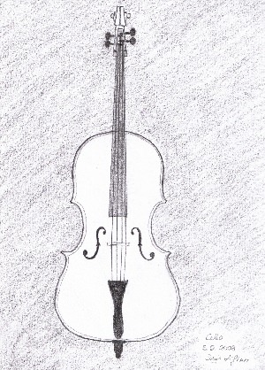 Рисунок скрипки для срисовки