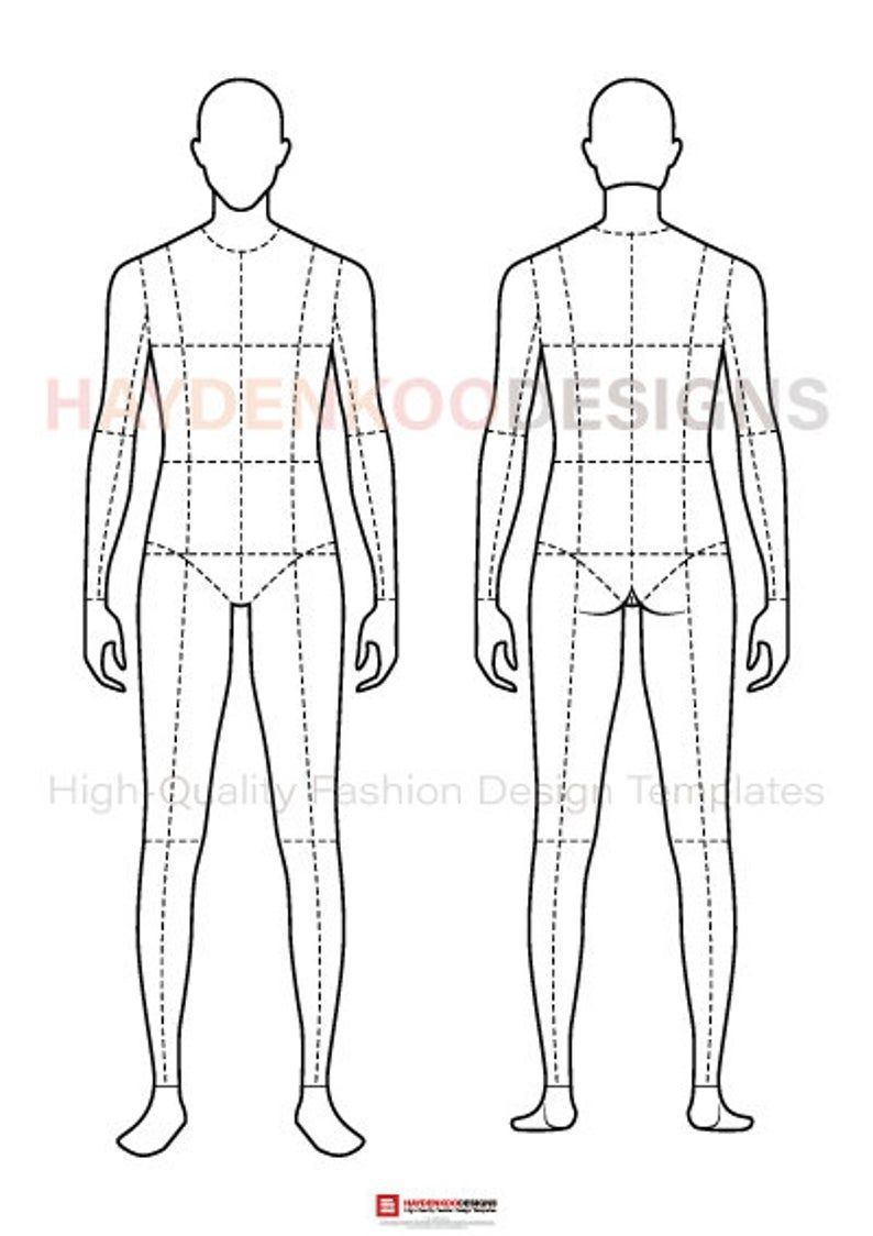 Мужская фигура для рисования одежды
