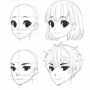 Рисование аниме лица для начинающих