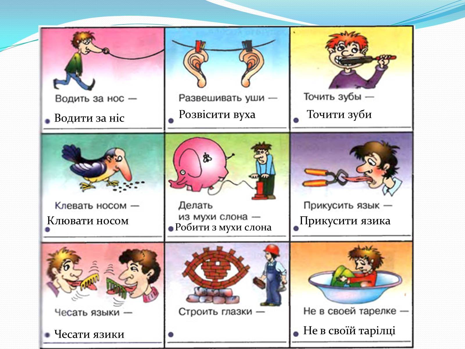 Фразеологизмы 2 класс примеры со значением и рисунком