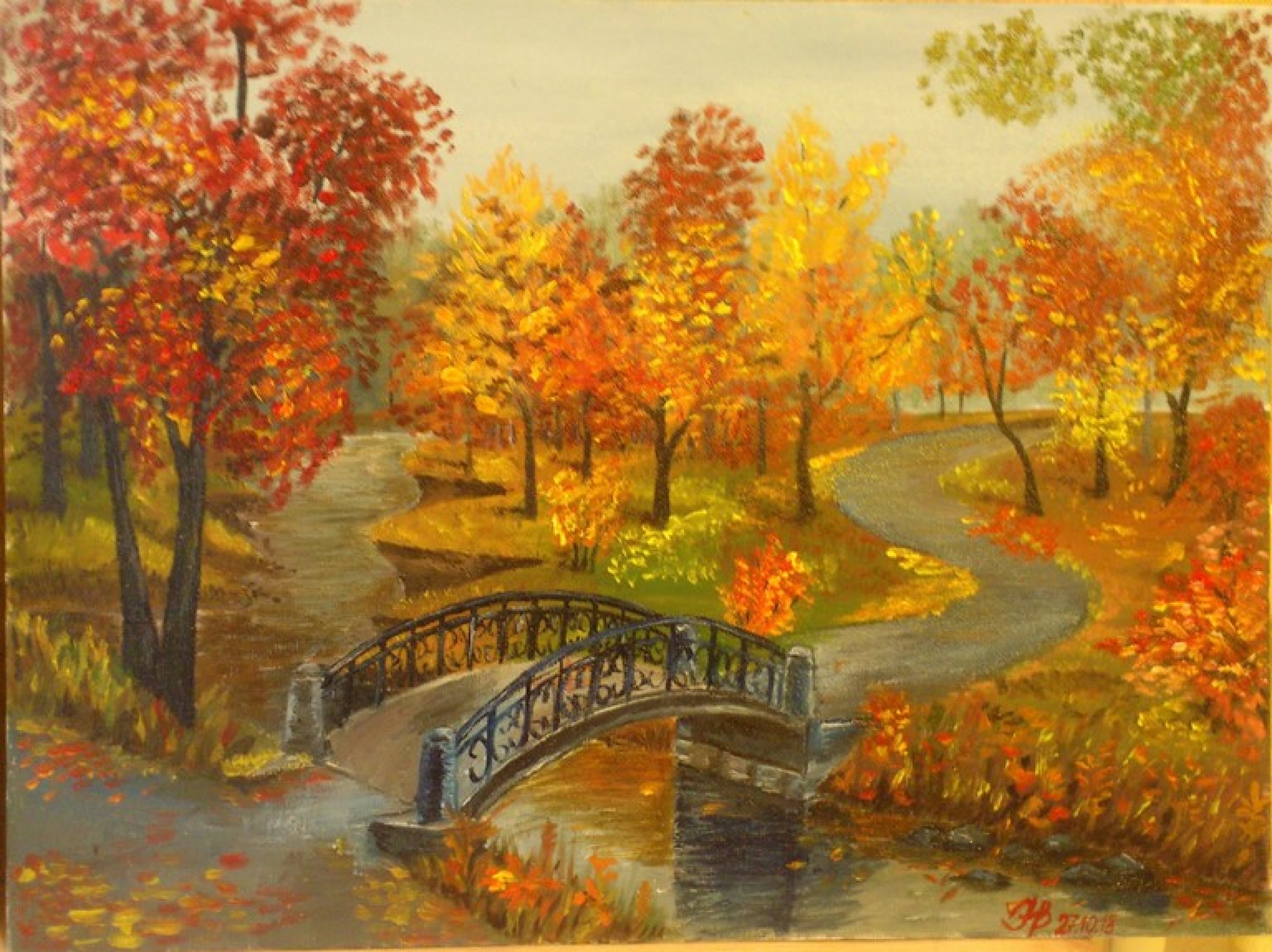 фотография или рисунок родного города сделанные осенью