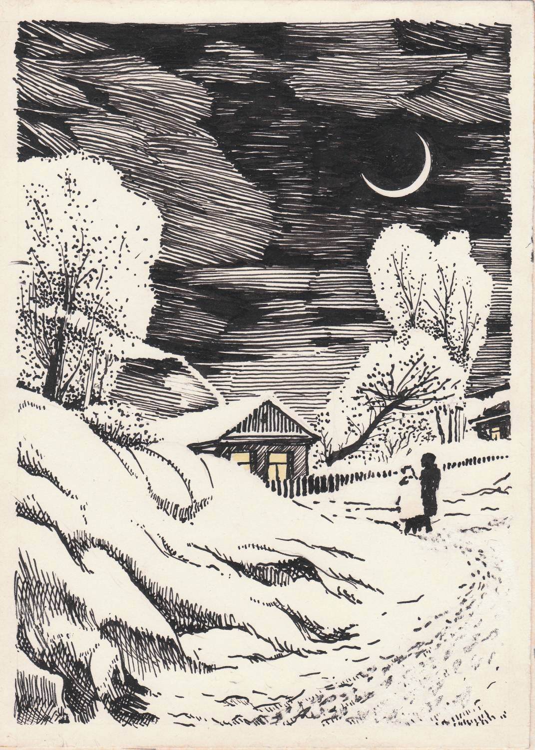 Детские рисунки к стихотворению пушкина зимний вечер