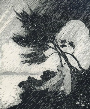 Иллюстрация к стихотворению Есенина буря