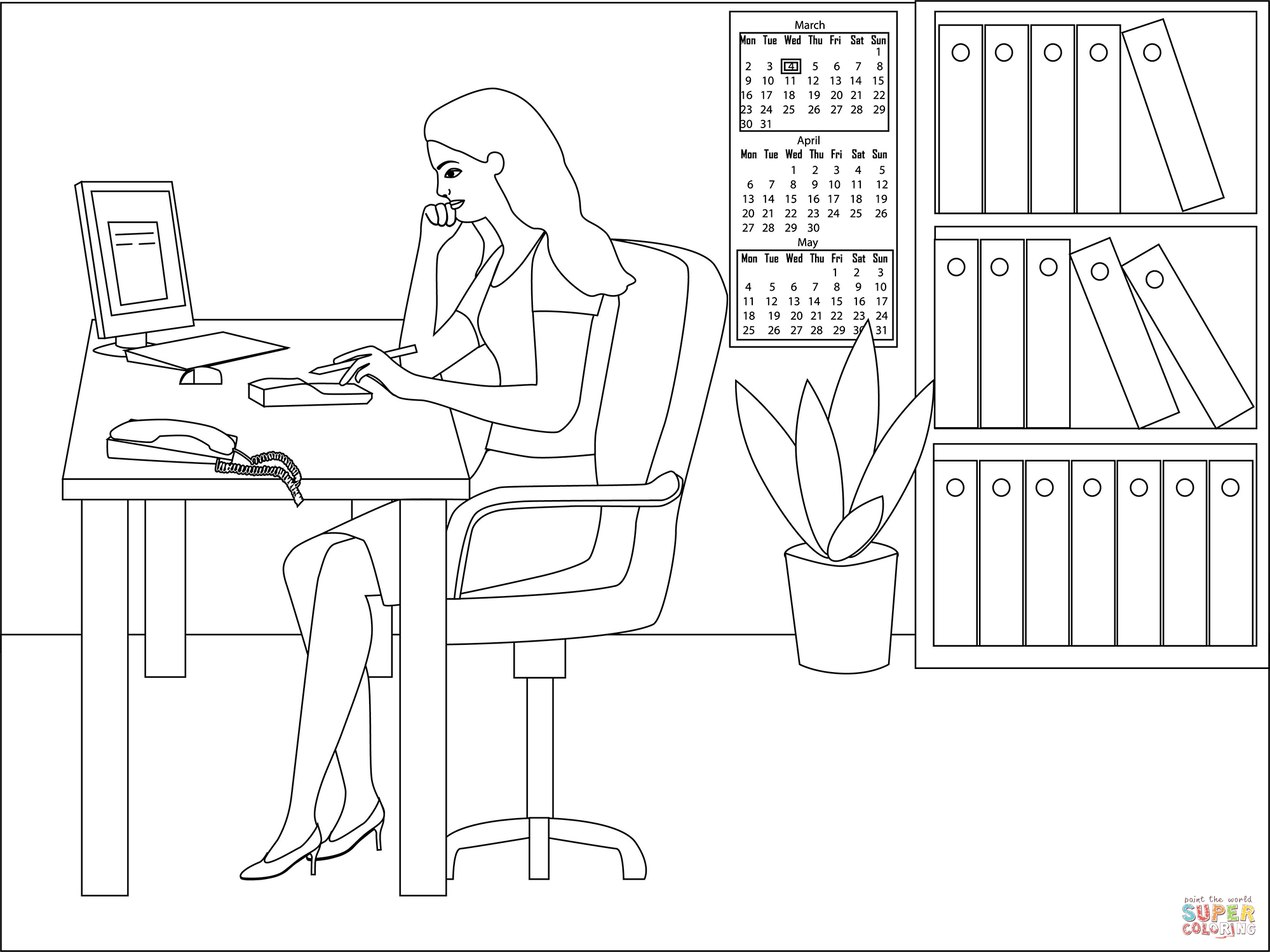 Работа картинка для детей раскраска