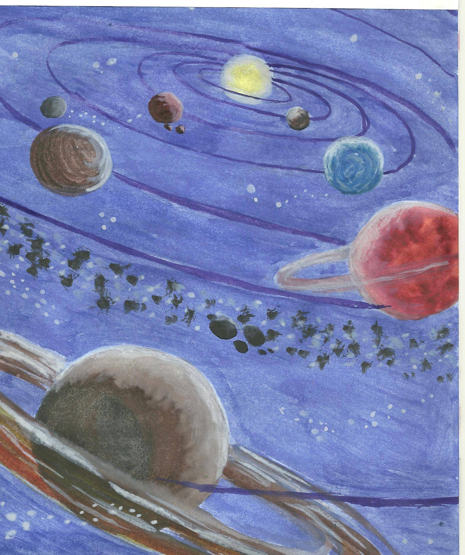 Рисунок планеты 5 класс. Космос рисунок. Рисунок на тему космос. Рисунок на космическую тему. Рисование космос.