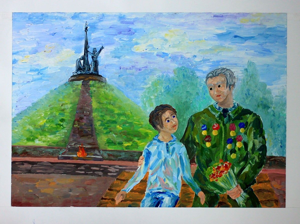 Слава победе рисунок