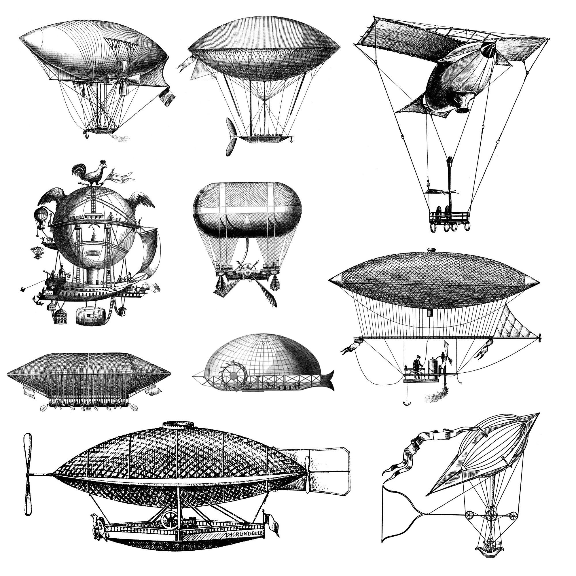 Картинка летательных аппаратов. Дирижабль Жиффара. Дирижабль 19 века рисунок. Дирижабль Цеппелин рисунок.