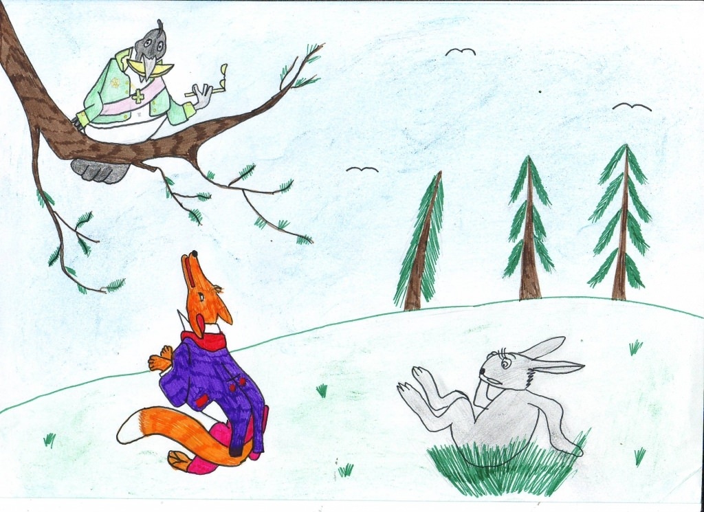Рисование по сказке лиса и заяц. Иллюстрации к басням Крылова. Ворона и лисица рисунок. Иллюстрация к басне ворона и лисица. Иллюстрация к басне ворона и лиса.