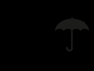 Трафарет зонтик