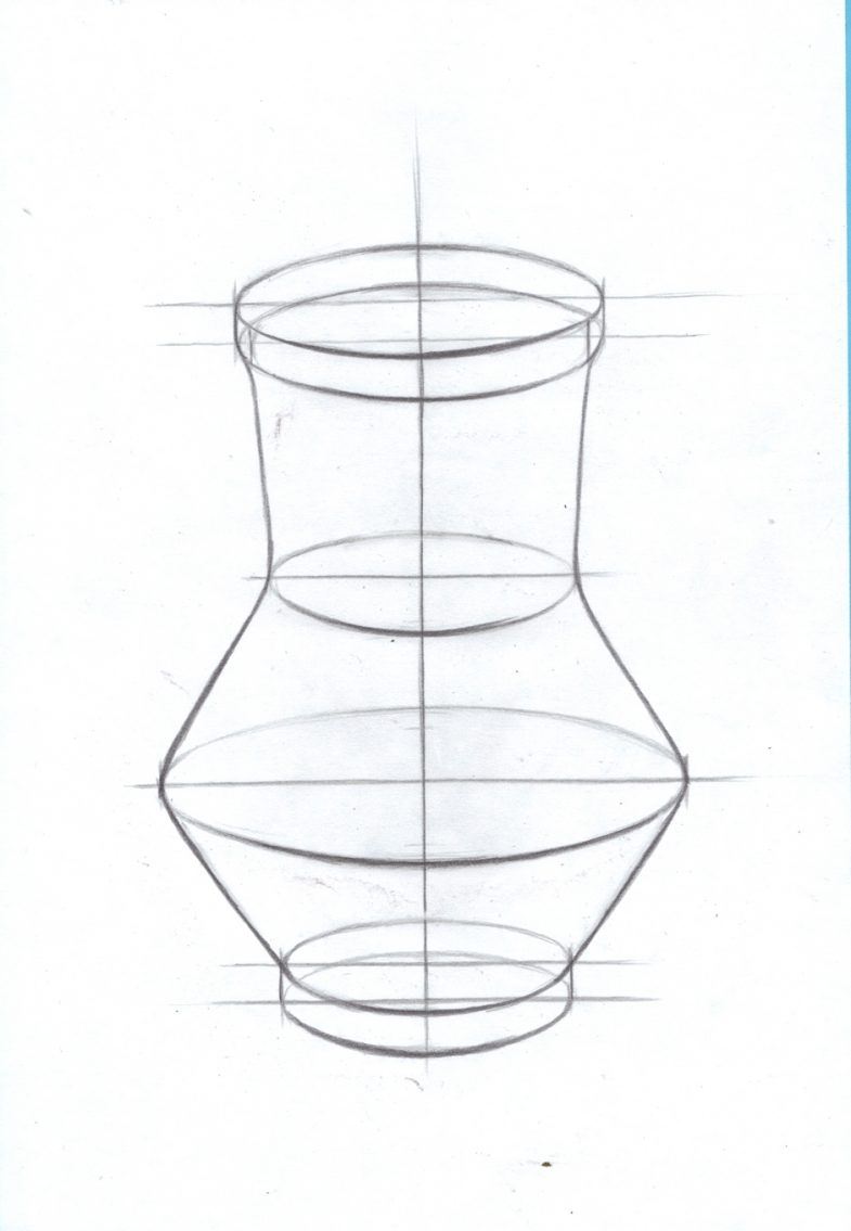 Рисунок крынки карандашом поэтапно
