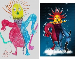 Монстры детские рисунки