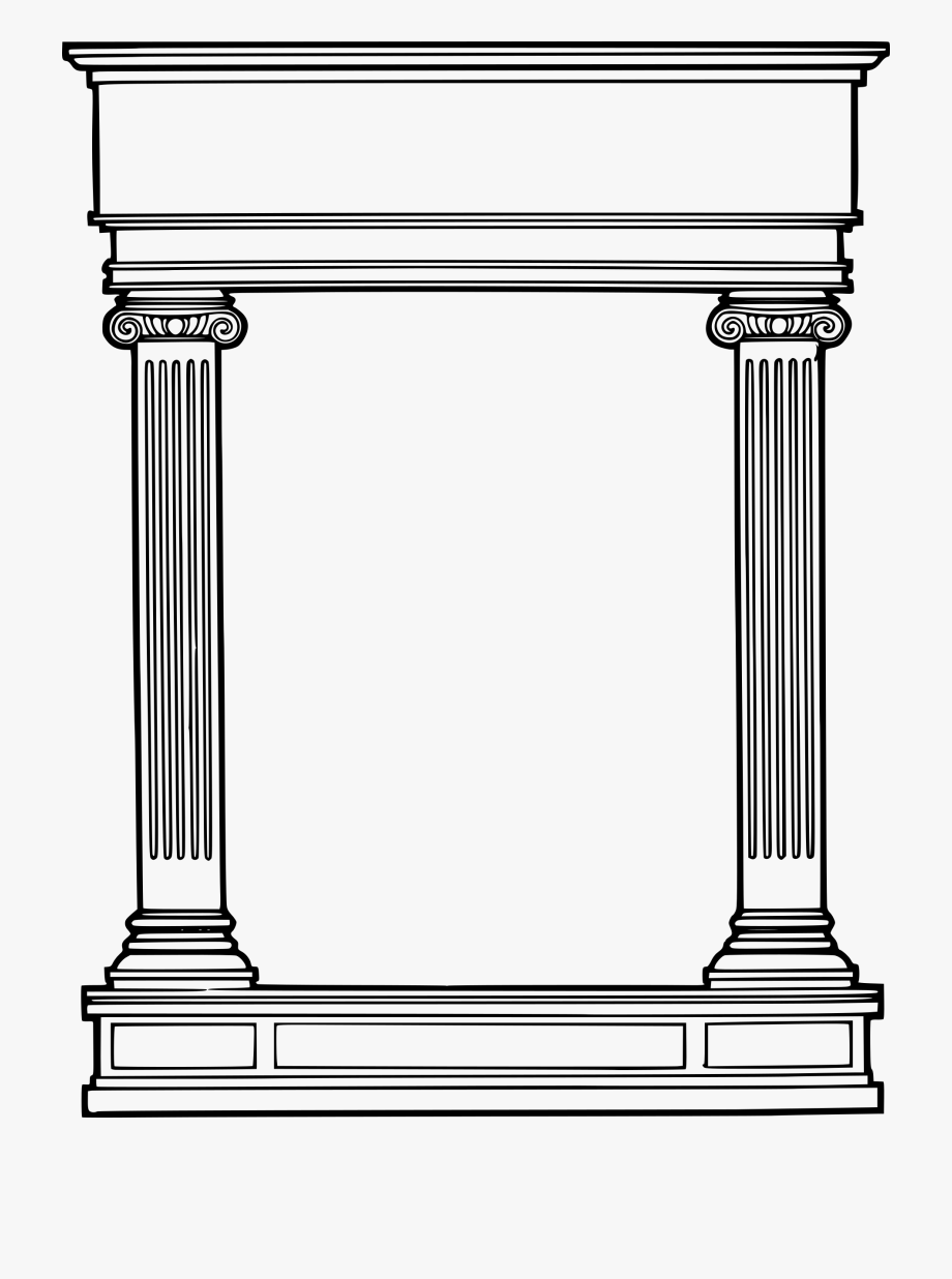 Горизонтальные колонны. Древнегреческая колонна вектор. Пилястра древний Рим силуэт. Греческие колонны. Рамка колонны.